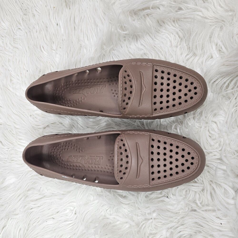 Floafers Women's Size 10 Brown Rubber Loafers Waterproof Shoes